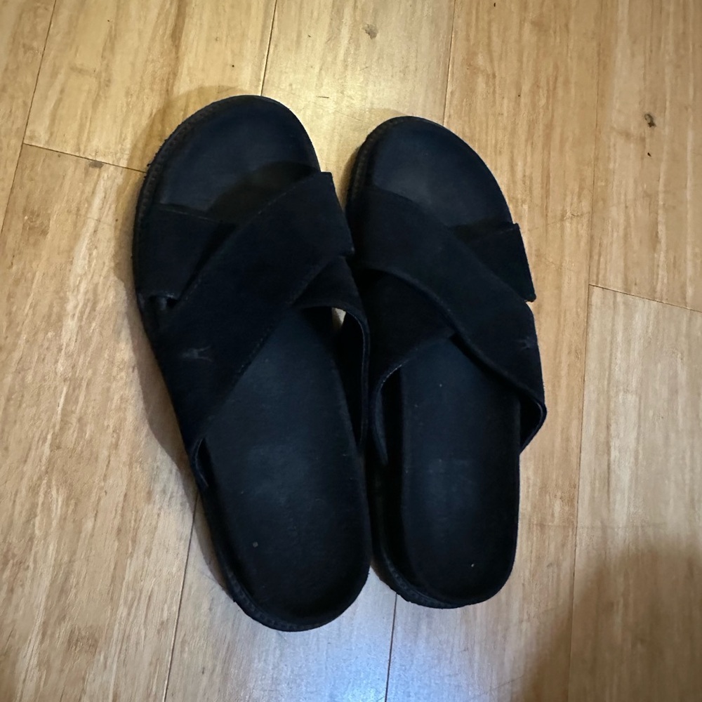 All Saints Black Slip-On Loafers